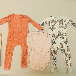 18 -24 month Baby Girl long sleeve onesies and knit romper Sunscreen hat